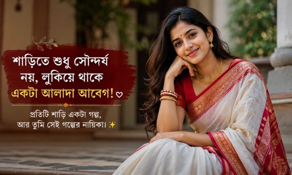 Bengali caption for saree pic