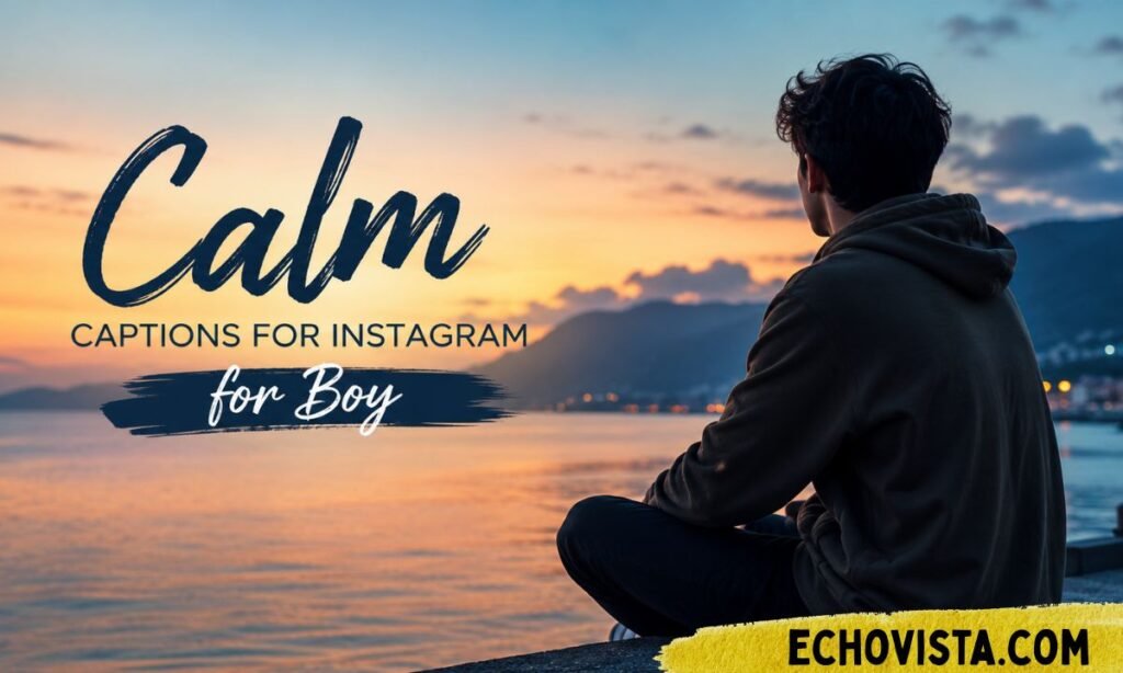 Calm captions for instagram for boy