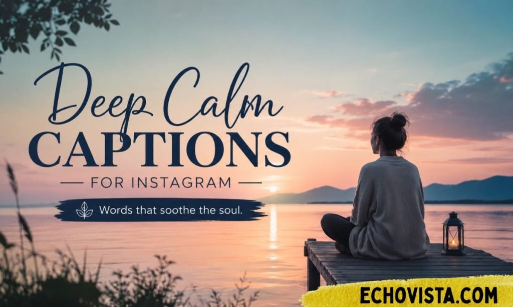 Deep calm captions for instagram