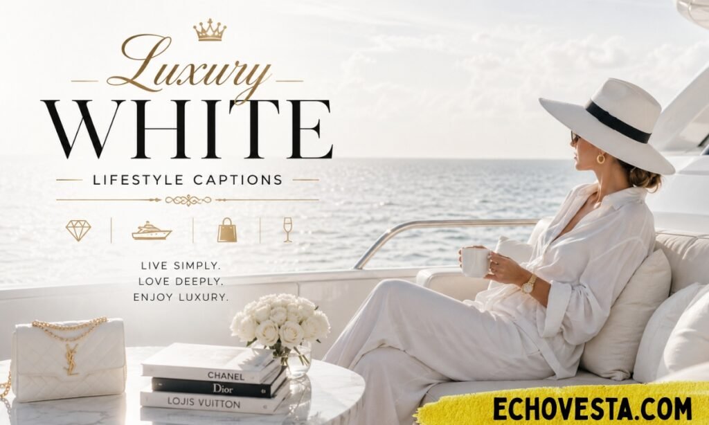 Luxury White Lifestyle Captions