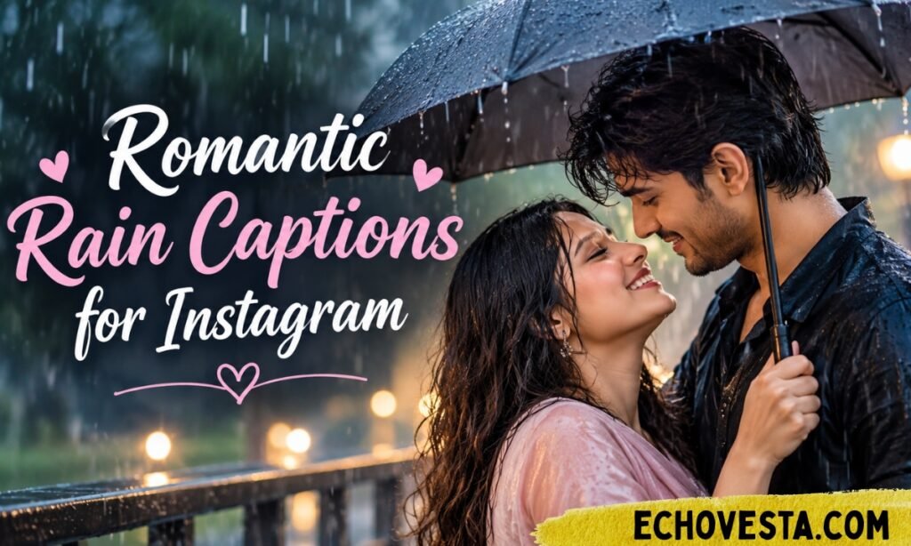 Romantic rain captions for Instagram