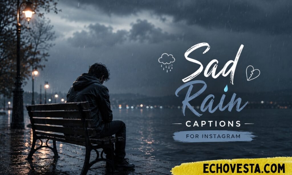 Sad rain captions for Instagram