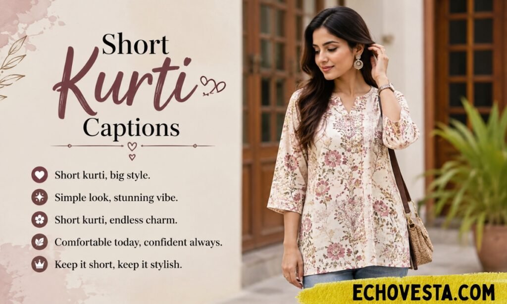 Short kurti captions