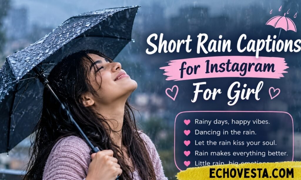 Short rain captions for Instagram For Girl
