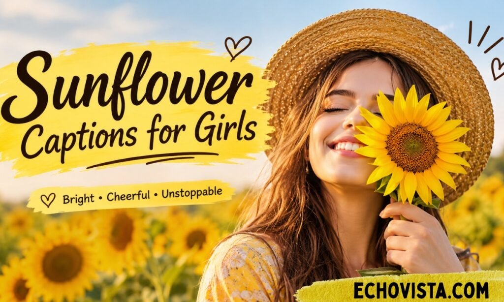 Sunflower captions for girls