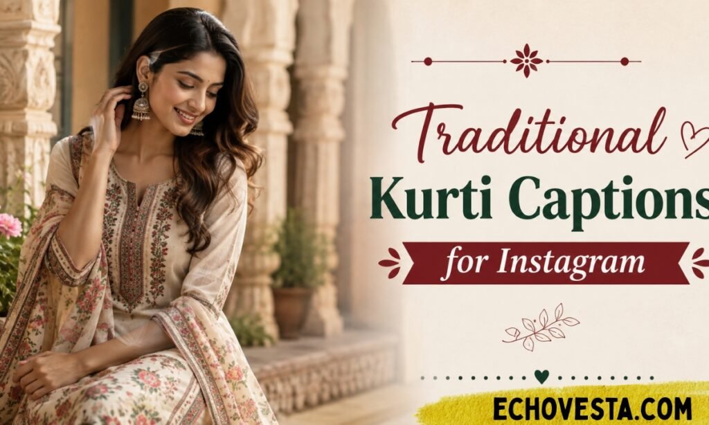 Traditional Kurti Captions