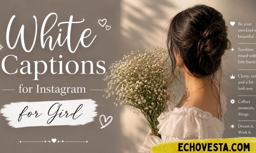 White captions for instagram for girl