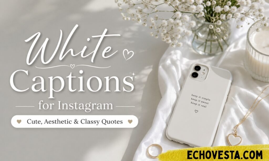 White Captions for Instagram _ Cute, Aesthetic & Classy Quotes