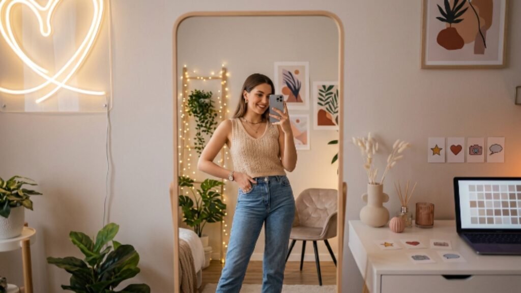 mirror selfie captions for instagram for girl
