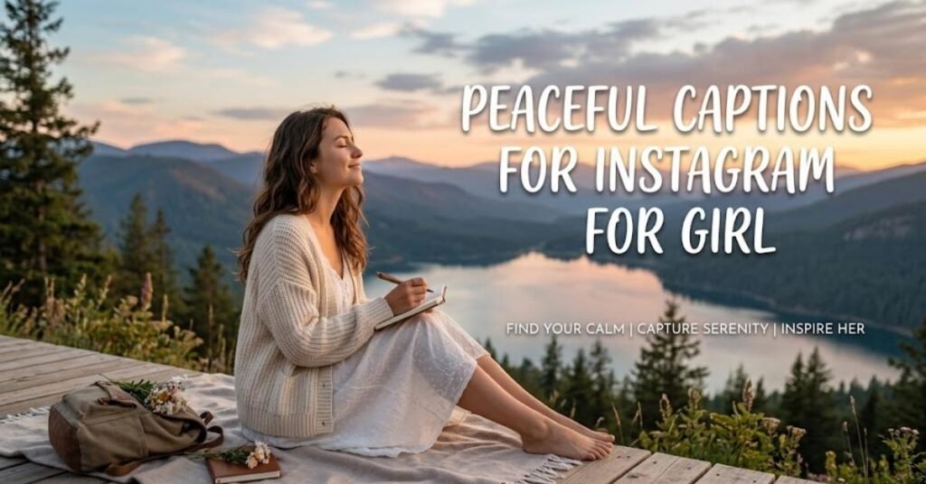 peaceful captions for instagram for girl