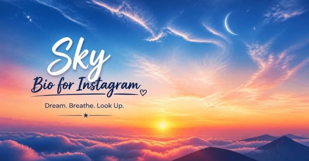 sky bio for instagram